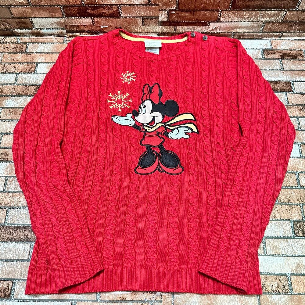 Disney Store Minnie Mouse cable knit Sweater XS - Picture 5 of 12